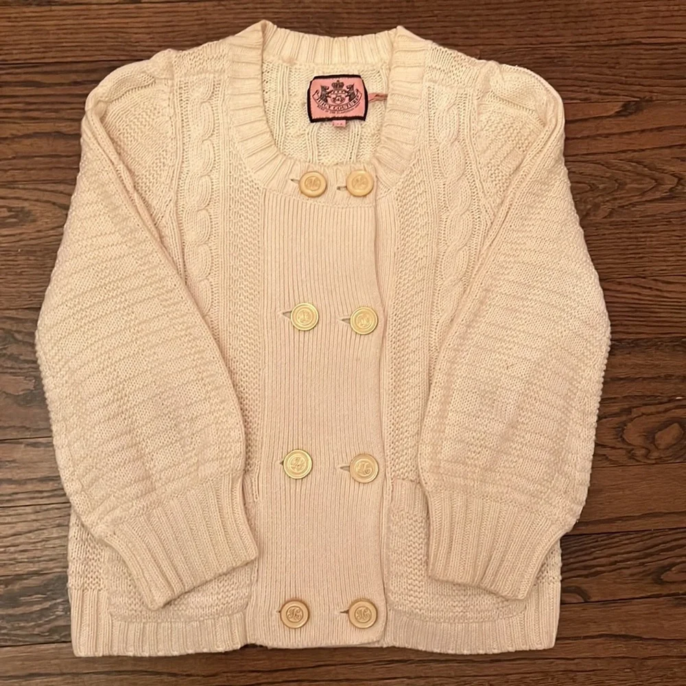 Juicy couture novelty Cabel knit cardigan.